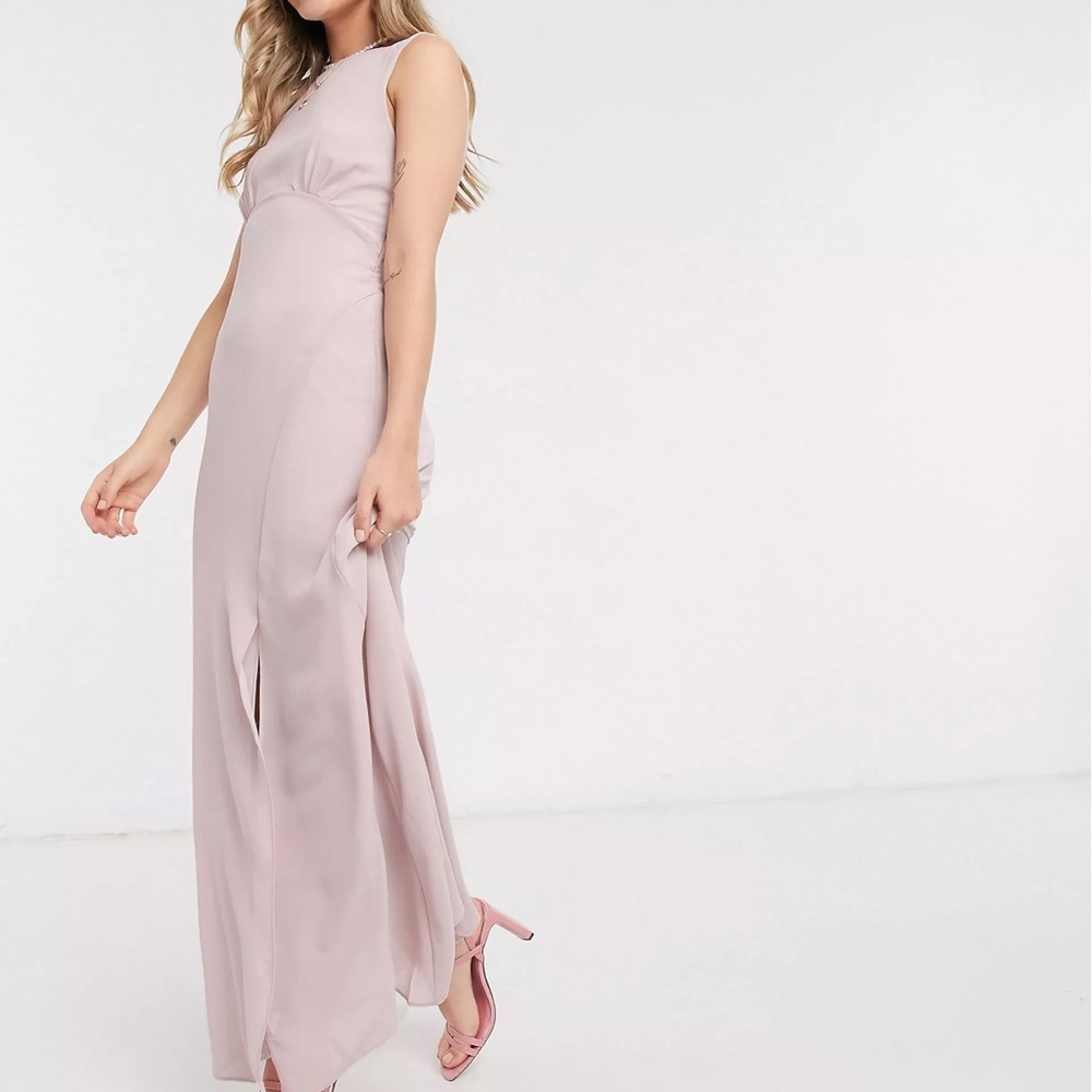 Blush bridesmaid dress